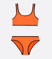 New Look Girls Orange Scoop Bikini Set
